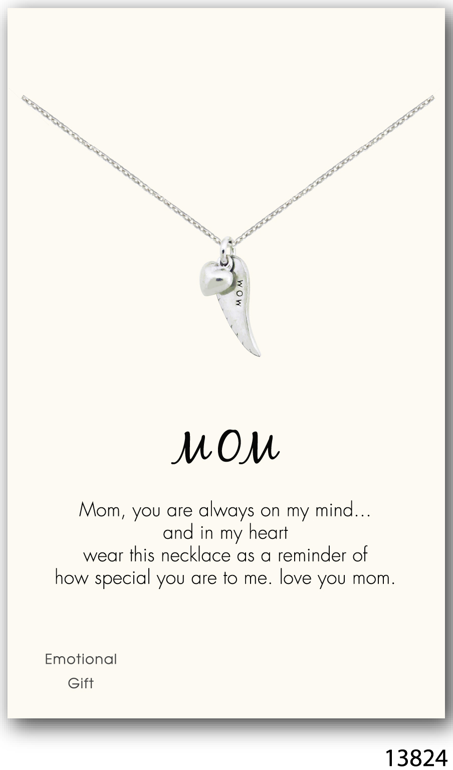 Mom\'s wing silver pendant